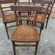 6 Viennese bistro chairs in curved wood, 1960