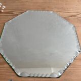 Vintage octagonal beveled mirrors
