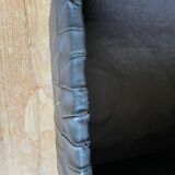 Pouf coffre en cuir noir de Sède