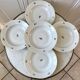 Set of 5 hollow plates Made in France registered model "Czech" 50s-60s