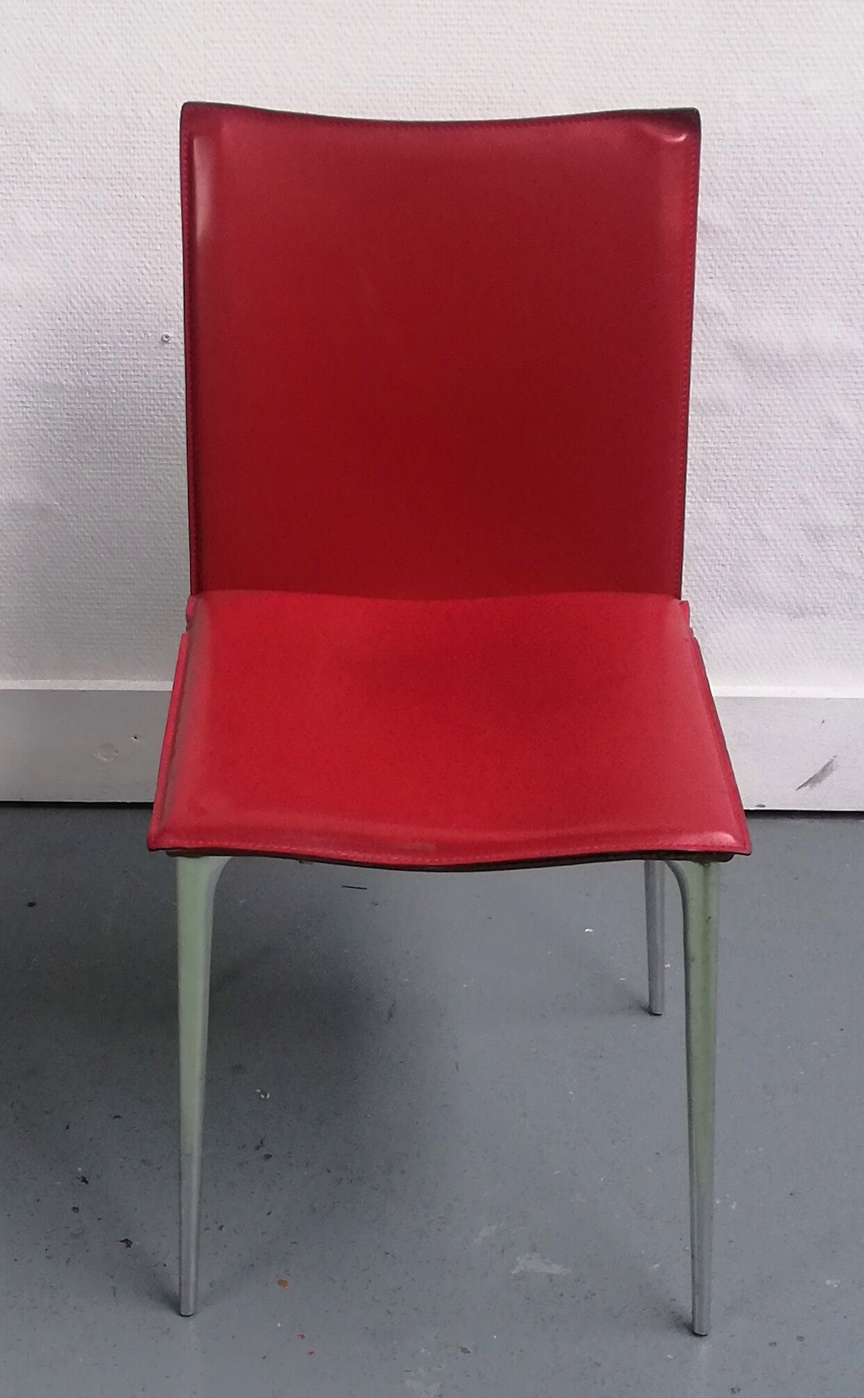 Vintage red leather chair