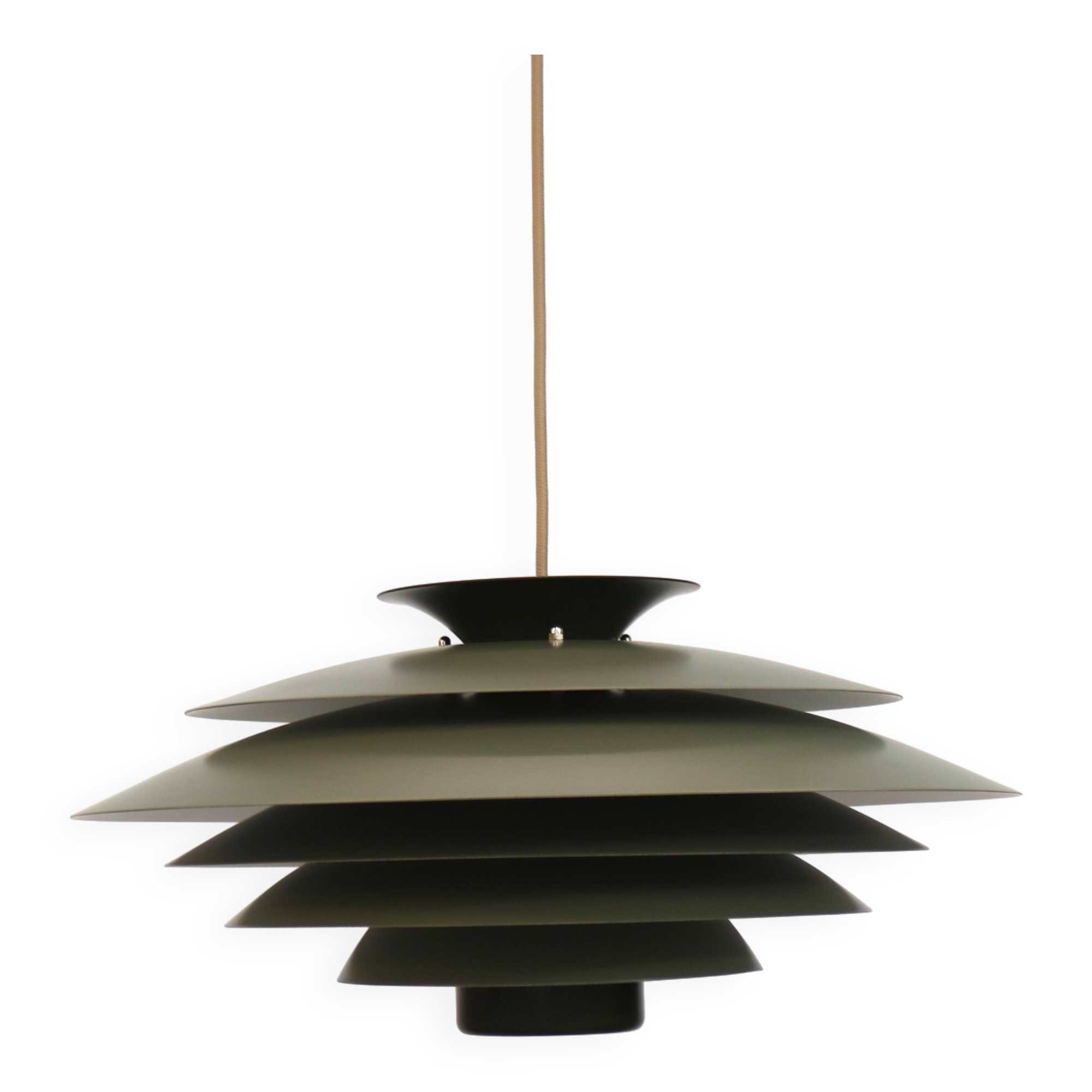 XL Green Pendant Lamp, Form Light Nordic Design, 1970s Denmark