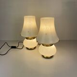 Set of Two F.Fabbian Murano Table Lamp from 1970'