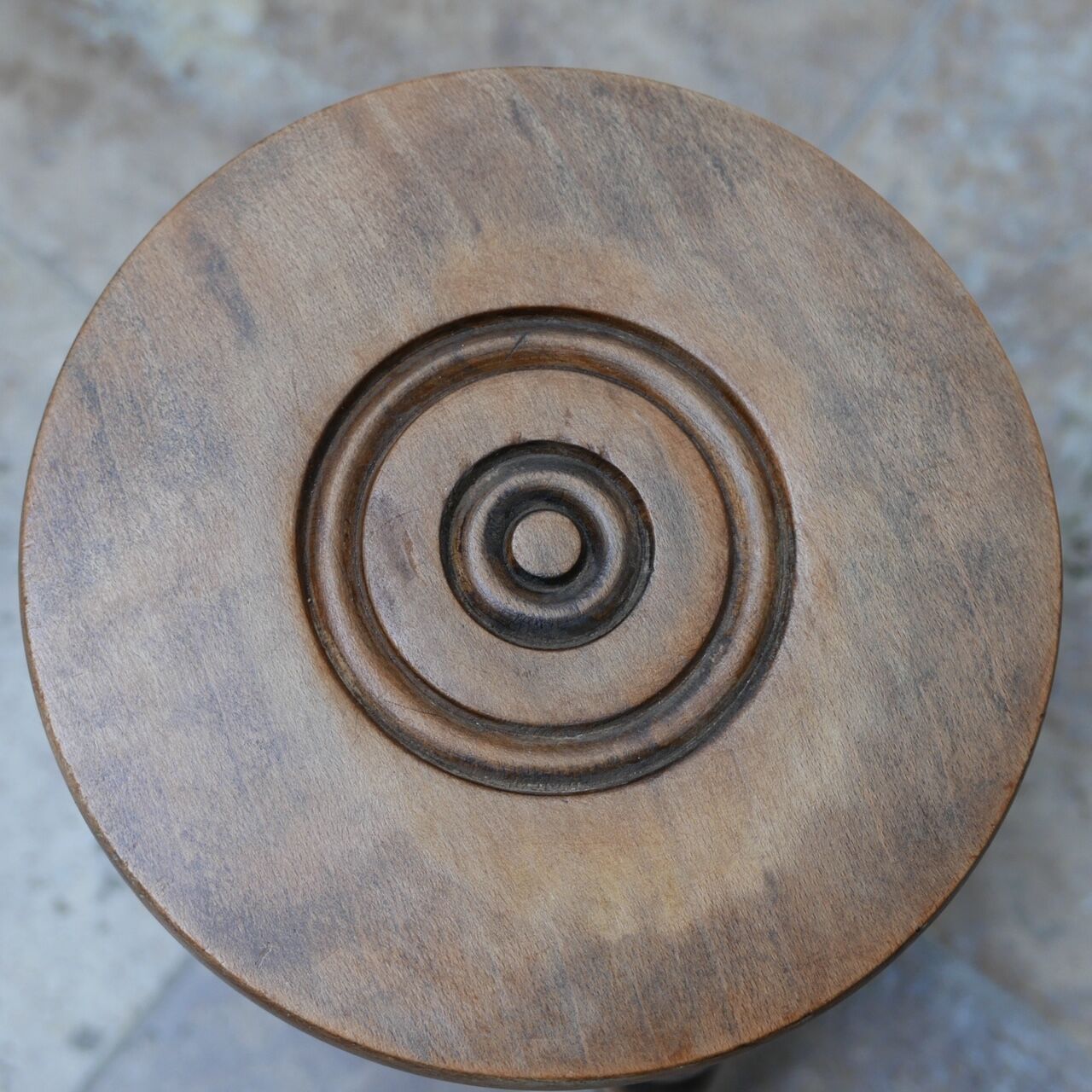 French mid-century bobbin stool