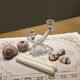 Ancient art deco glass candlestick