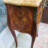 Bedside in Louis XV style marquetry