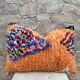 Vintage Berber Kilim cushion cover: Moroccan wool cushion.