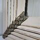 Mirror Art Deco patinated wood and stucco floral patterned Broquart Bordeaux 99 cm x 63 cm
