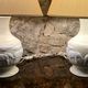 Pair of Raynaud Limoges lamps – Kenya model – Biscuit elephants – 20th century