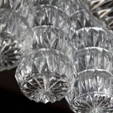 Glass and chrome chandelier