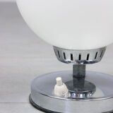 Vintage chrome and opaline table lamp