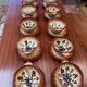 Set of 12 ear bowls with saucers – Quimper earthenware – P. Fouillen