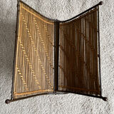 Foldable metal and wicker rattan magazine door