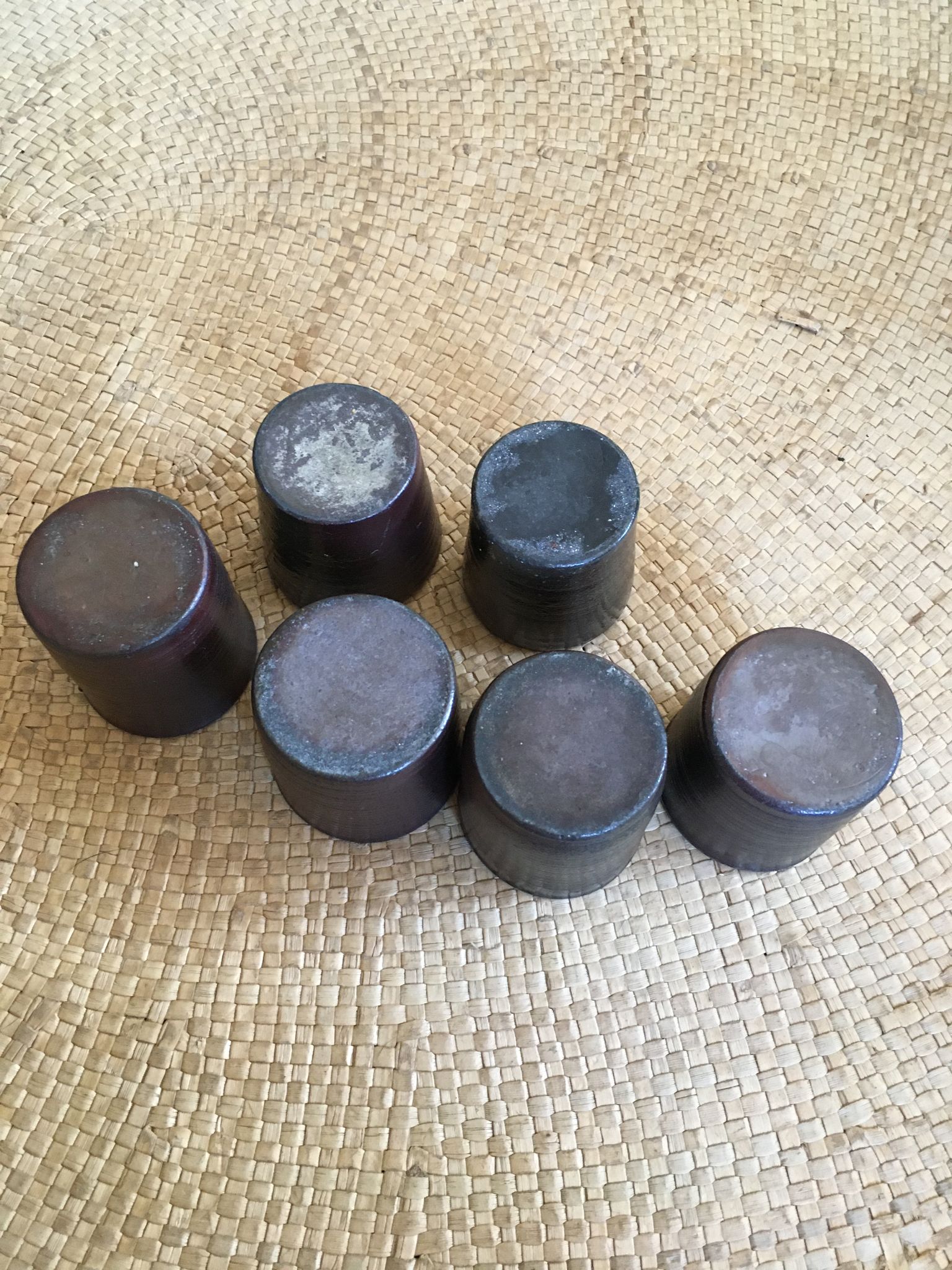 Set of 6 stoneware cups