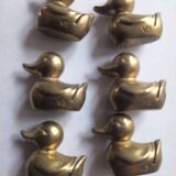 Vintage duck name tags set of 6