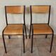 Pair of vintage Mullca school chairs