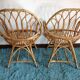 Pair of armchairs vintage 60 in rattan