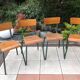 Suite of four school chairs 50/60 years