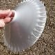 Vintage white scalloped opaline glass pendant lampshade