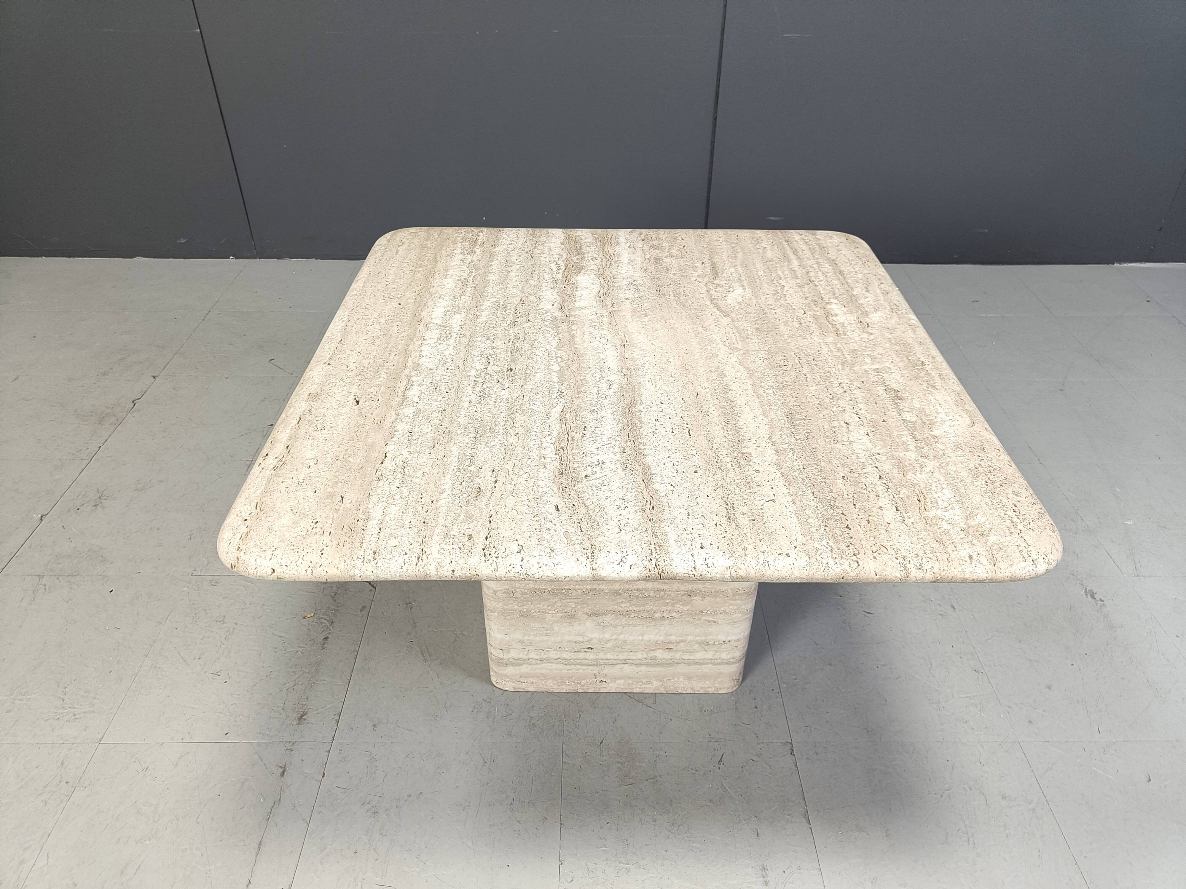 Travertine coffee table from the 1970s, Italy