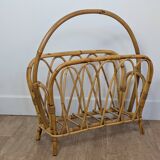 Rattan magazine rack