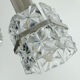 1960s mid century PENDANT LIGHT 5-light cascading lamp faceted glass and chrome
