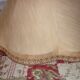 Lampshade pagoda greige rosé round scalloped headband Ø 56 cm