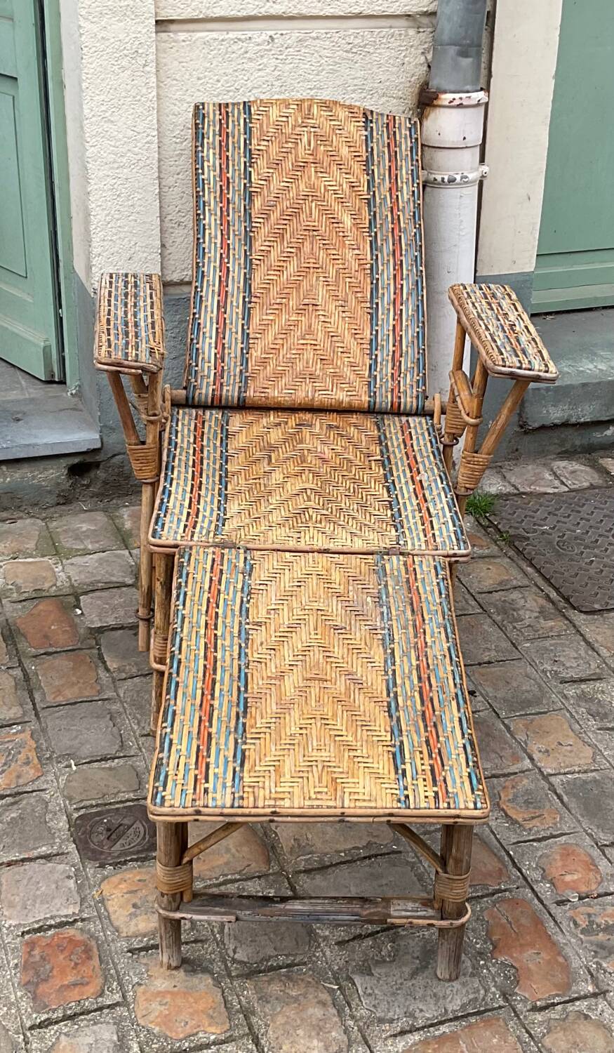 Rattan chaise longue 1910/1920