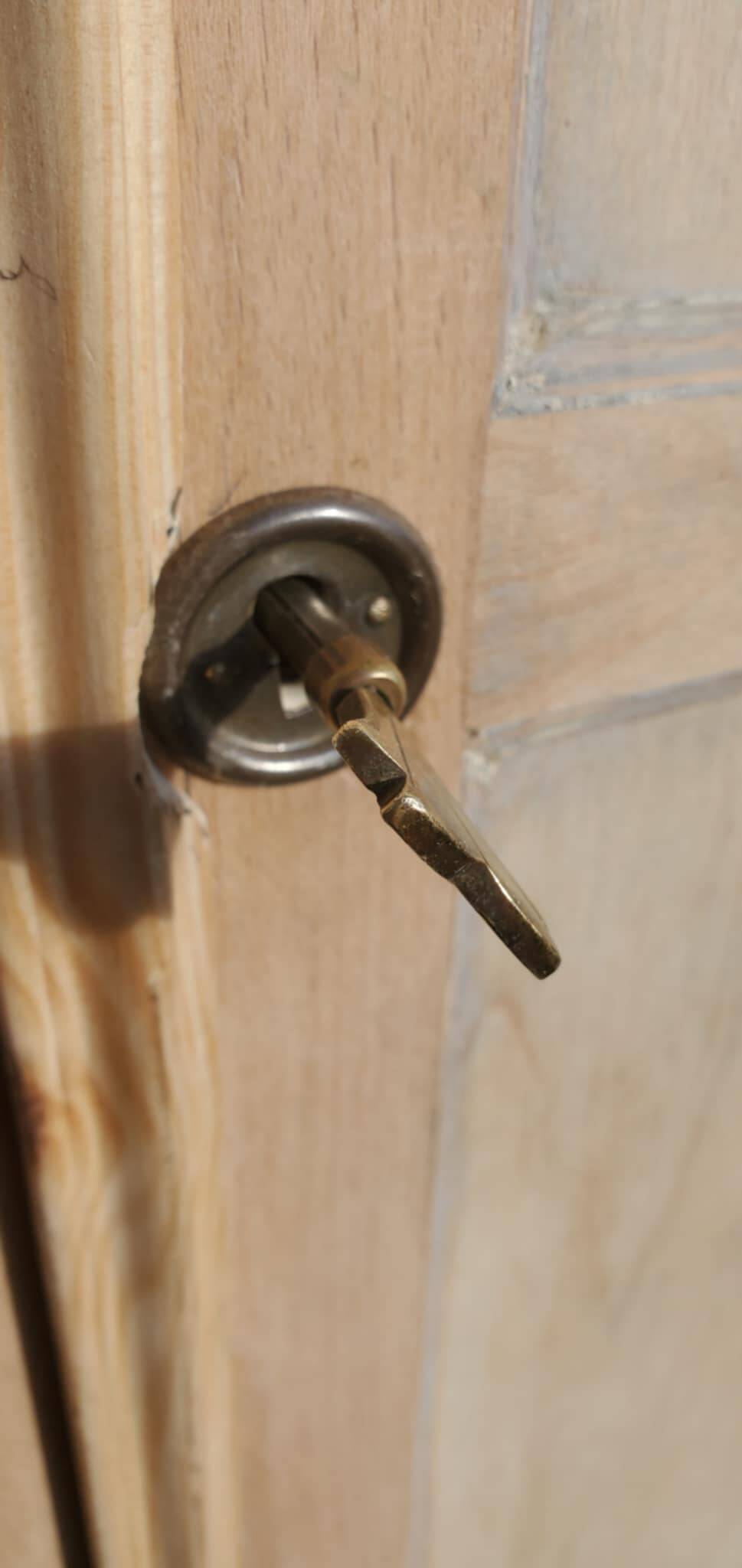 Very beautiful vintage 1940 parisian wardrobe, 2 doors stripped and sanded