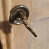 Very beautiful vintage 1940 parisian wardrobe, 2 doors stripped and sanded