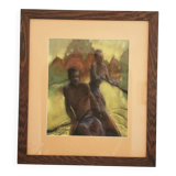 African landscape (Cameroon) pastel on paper