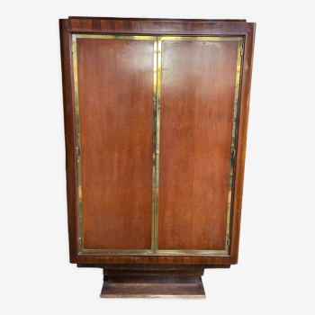 Art Deco period wardrobe in restored mahogany