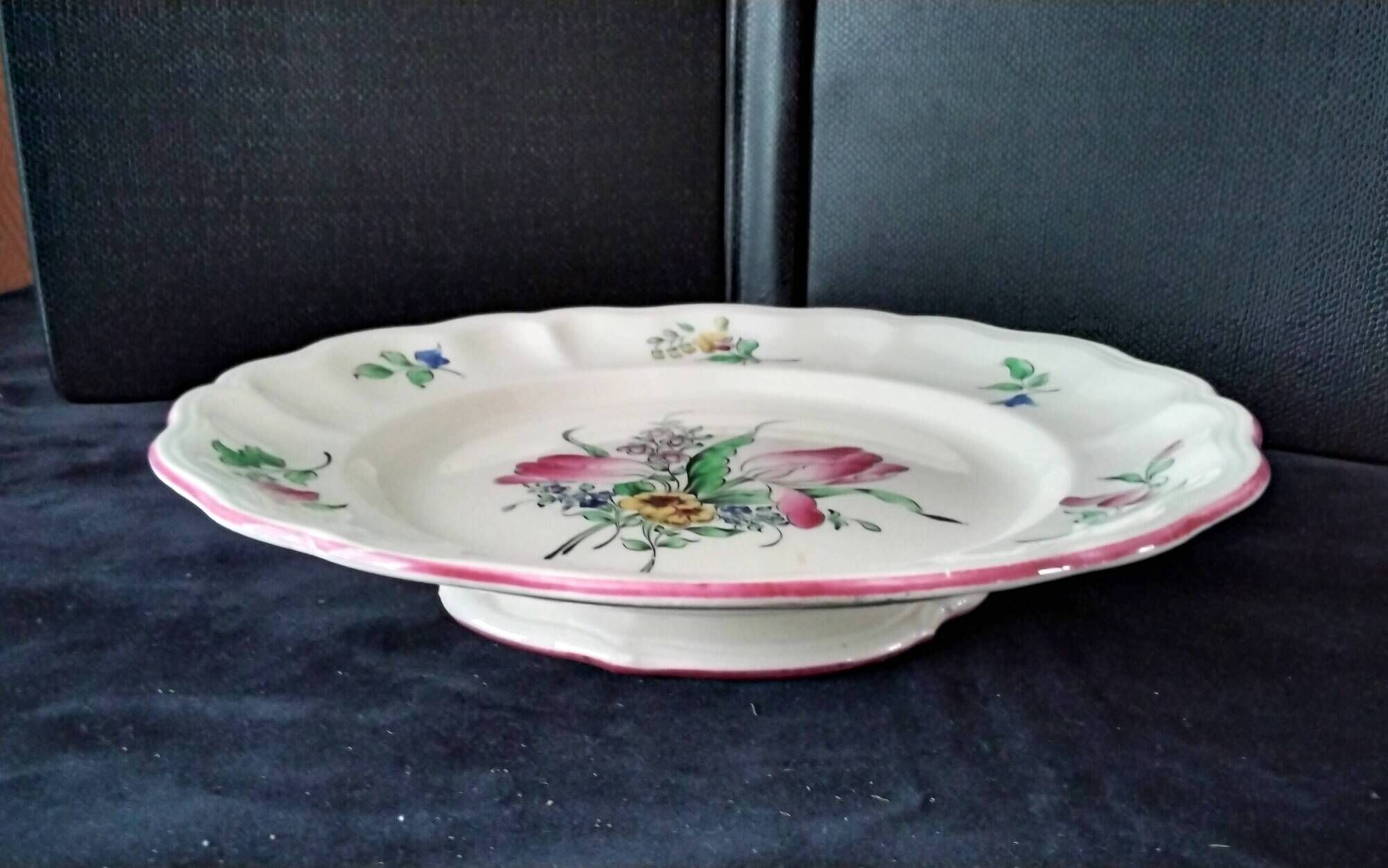 Compote dish, footed bowl in half porcelain from Lunéville KG.