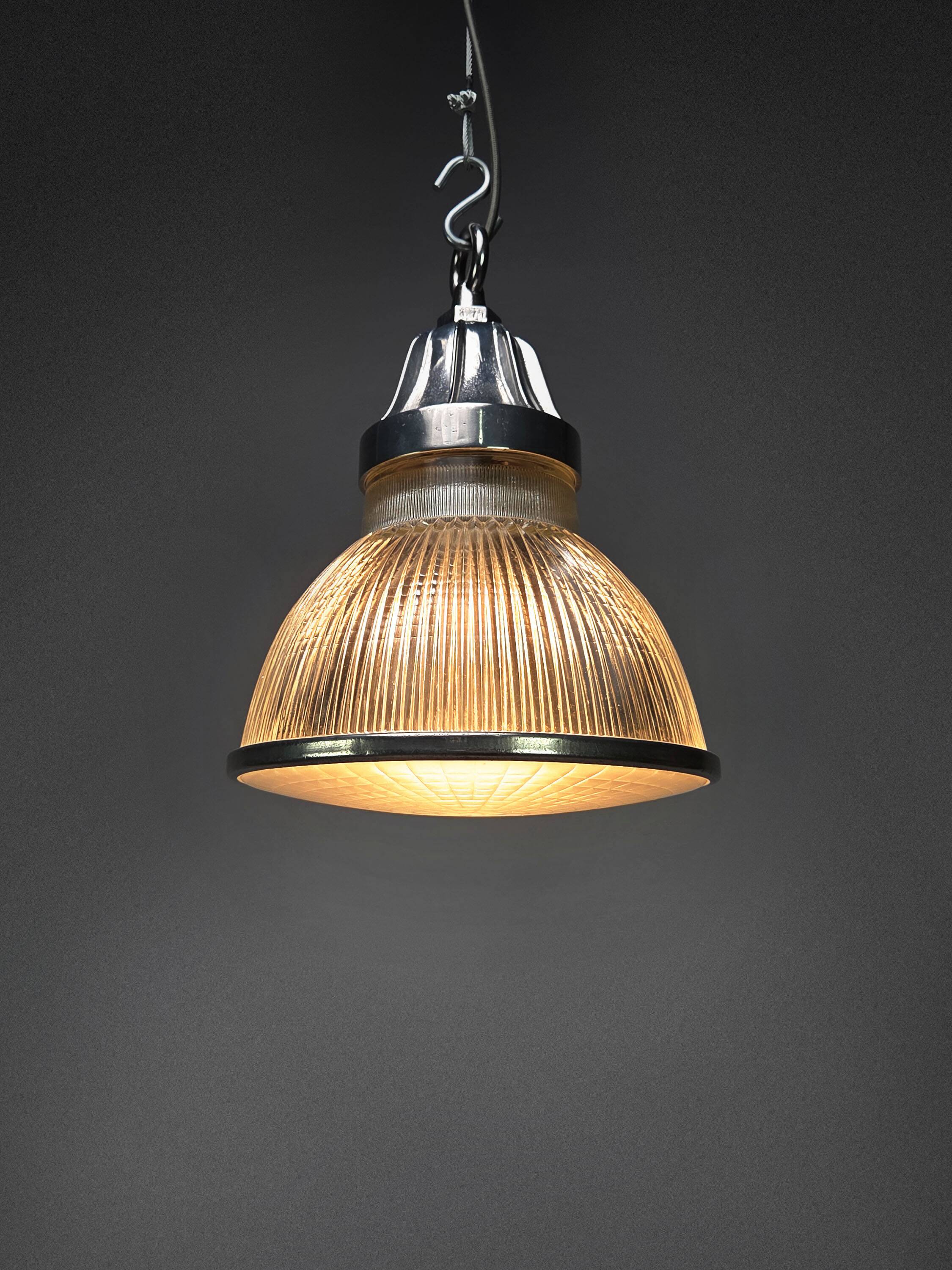 Holophane industrial lamp.