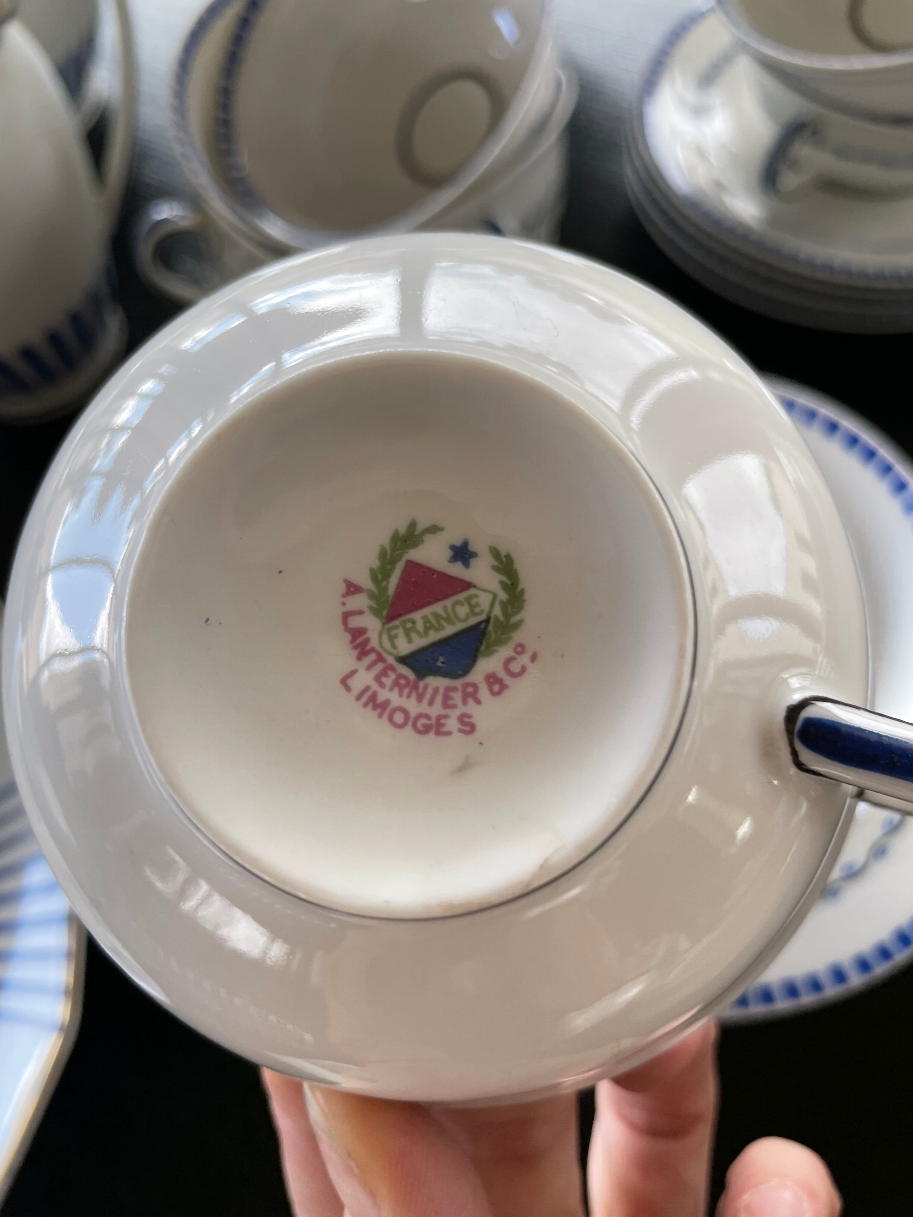 Set XXL crockery Limoges A.Lanternier