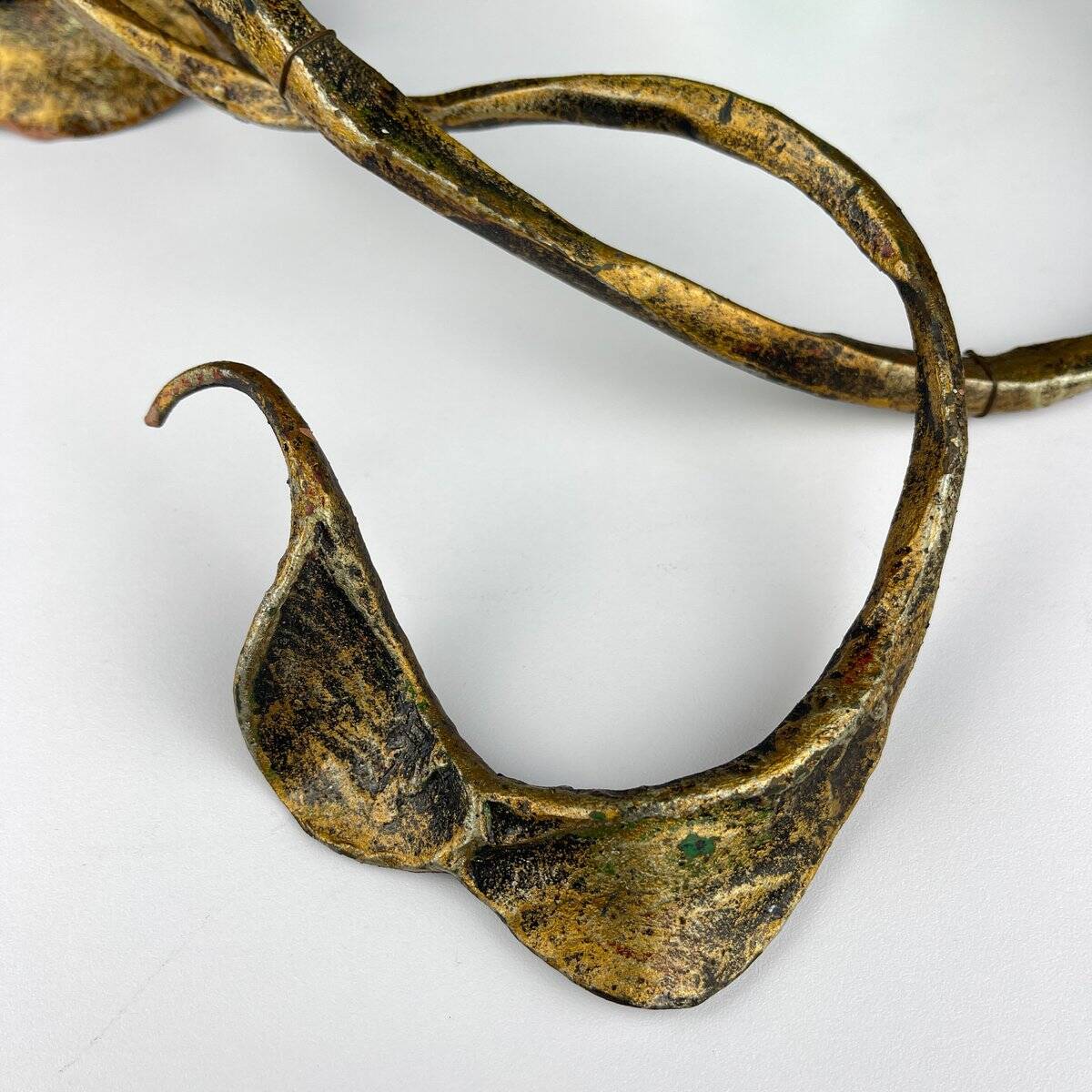 Brutalist metal wall lamp by Salvino Marsura, Italy, 1960s.