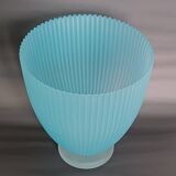 Vase en verre bleu gaufré made in Italy