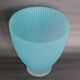 Embossed blue glass vase made in Italy