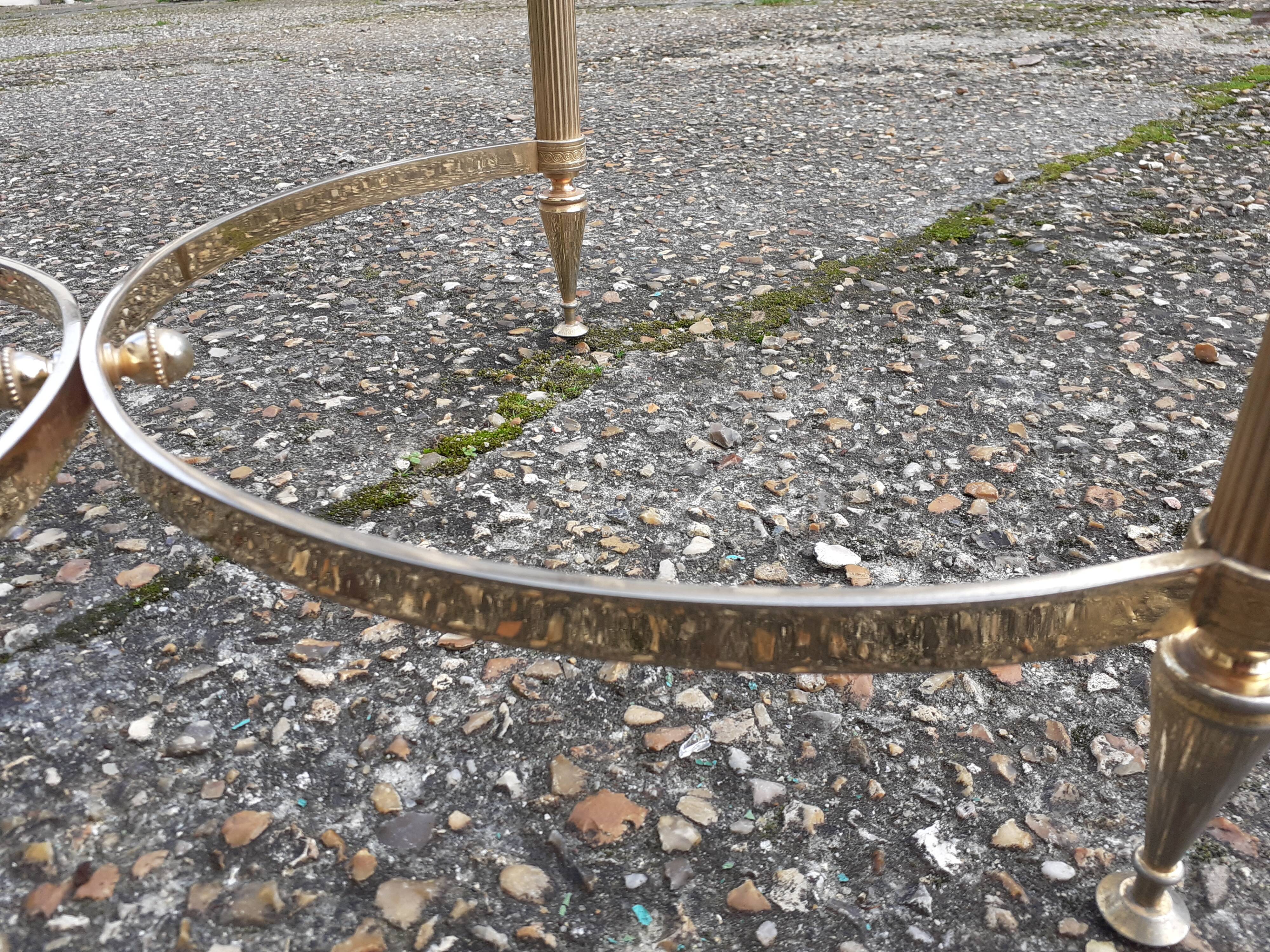 Marble coffee table and gold metal style louis XVI vintage xxeme