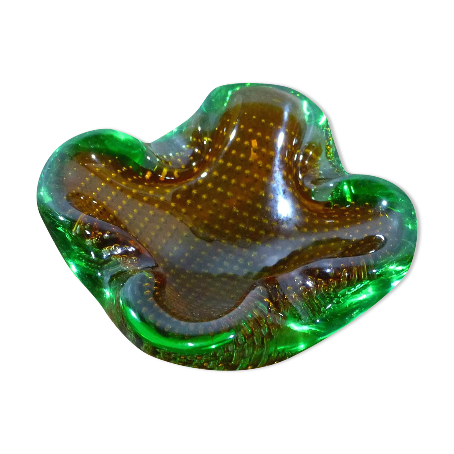 Green and Yellow Wallan Ashtray