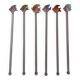 fish shaped glass cocktail stirrers