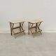Pair of rattan bedside tables, France 1960