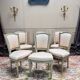 Set of Six Louis XVI Style Lacquered Wood Chairs, 19th Century