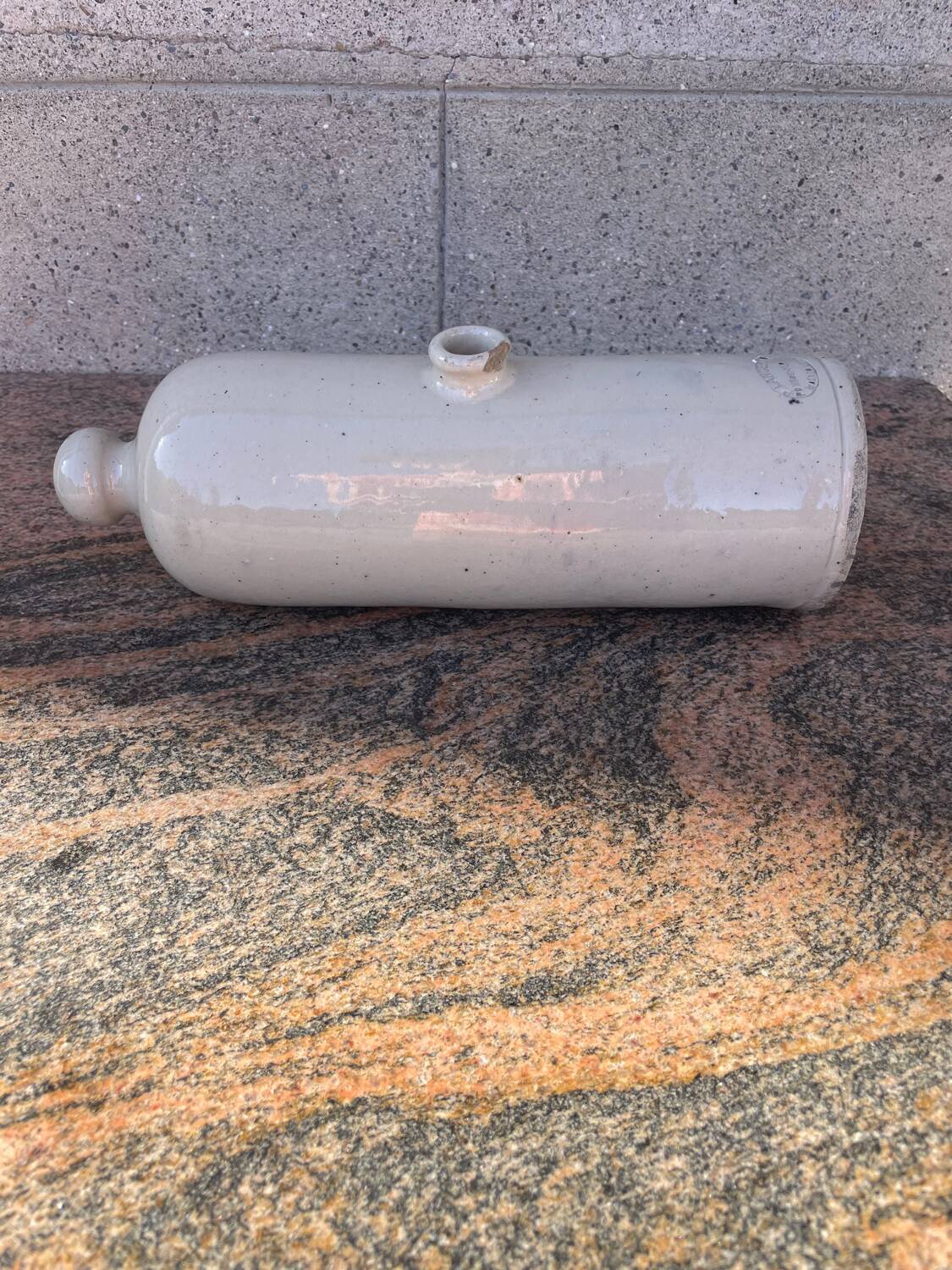 Antique glazed stoneware bottle