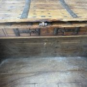Imposing Indian Chest in Exotic Wood and Wrought Iron