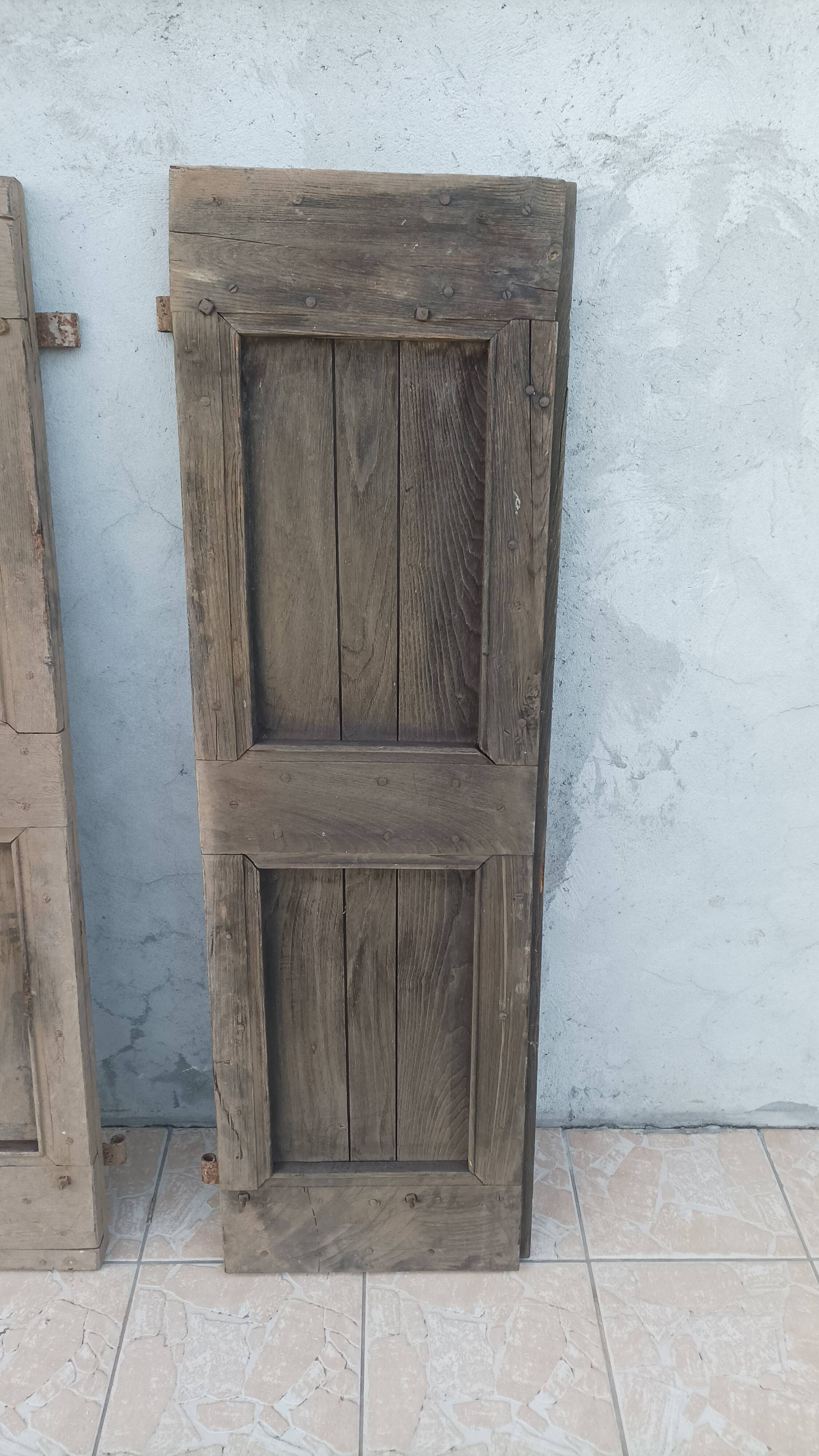Pair of antique oak shutters