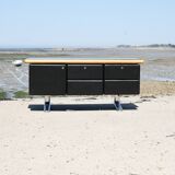 Warren Platner desk and sideboard, Knoll, 1970s.