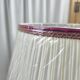 Set of 3 large vintage pleated fabric lampshades – trimmings –