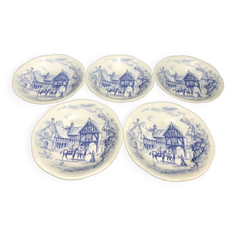 Set of 5 soup plates