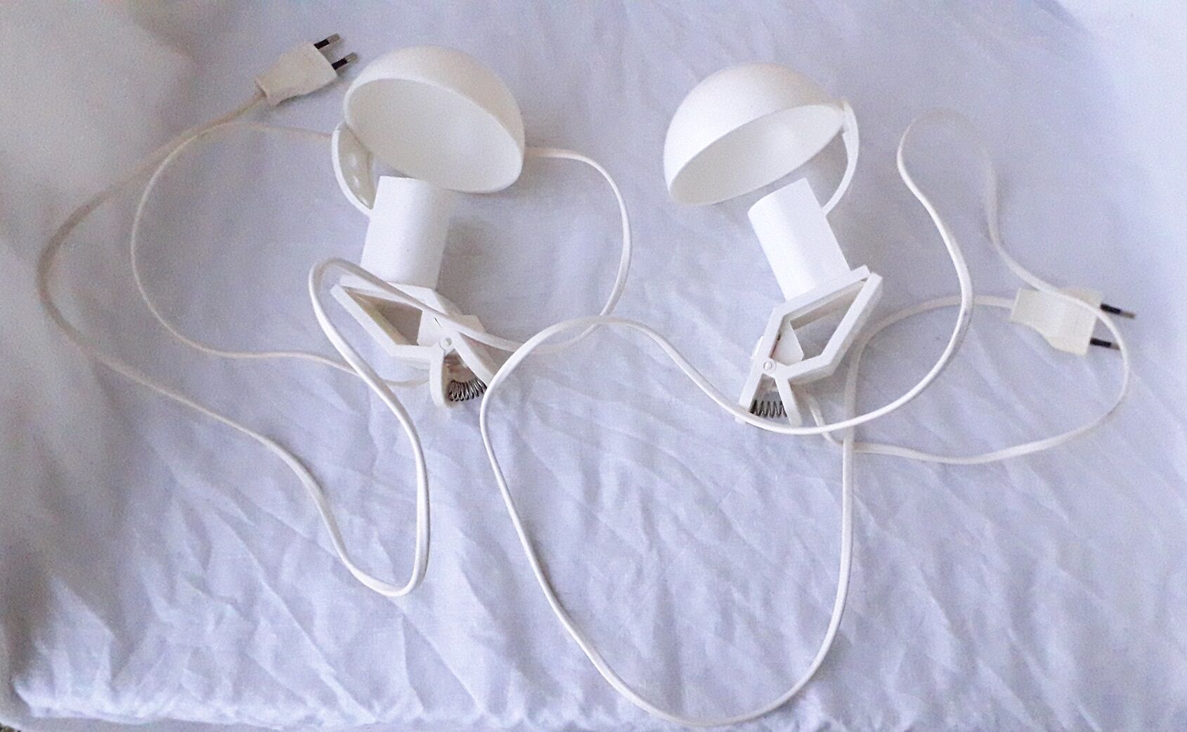 Paire de lampes à pince champignons